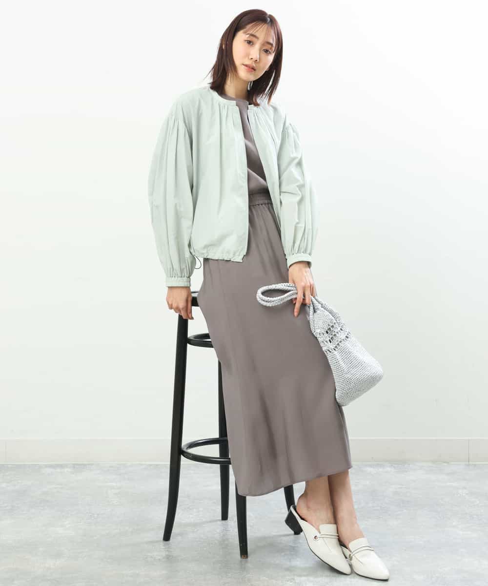 FKJGS40210 MK MICHEL KLEIN(MK ミッシェルクラン) シアーノーカラーブルゾン/洗える ミント