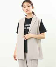 FKJGS41210 MK MICHEL KLEIN(MK ミッシェルクラン) テーラードジレベスト/UVカット/洗える ベージュ