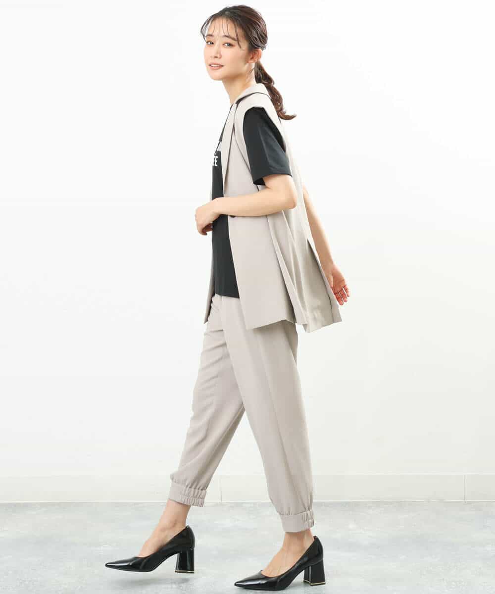 FKJGS41210 MK MICHEL KLEIN(MK ミッシェルクラン) テーラードジレベスト/UVカット/洗える ベージュ