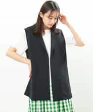 FKJGS41210 MK MICHEL KLEIN(MK ミッシェルクラン) テーラードジレベスト/UVカット/洗える ブラック