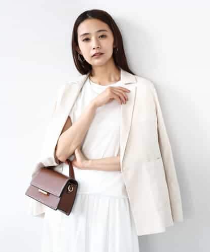 MK MICHEL KLEIN(MK ミッシェルクラン) カラミメッシュシアージャケット/洗える ベージュ 38