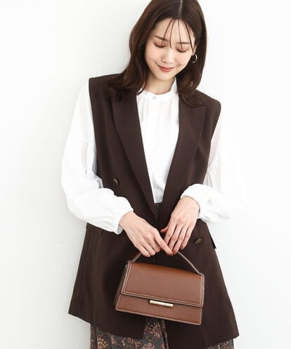 FKJJA80200  ダブルブレストジレ/洗える