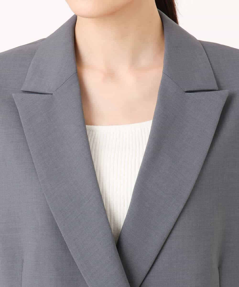 FKJJA80200 MK MICHEL KLEIN(MK ミッシェルクラン) ダブルブレストジレ/洗える グレー