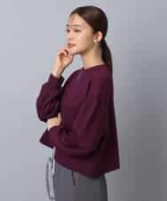 FKKAD30120 MK MICHEL KLEIN(MK ミッシェルクラン) バッグファスナーデザイン ポンチカットソー/洗える ワイン