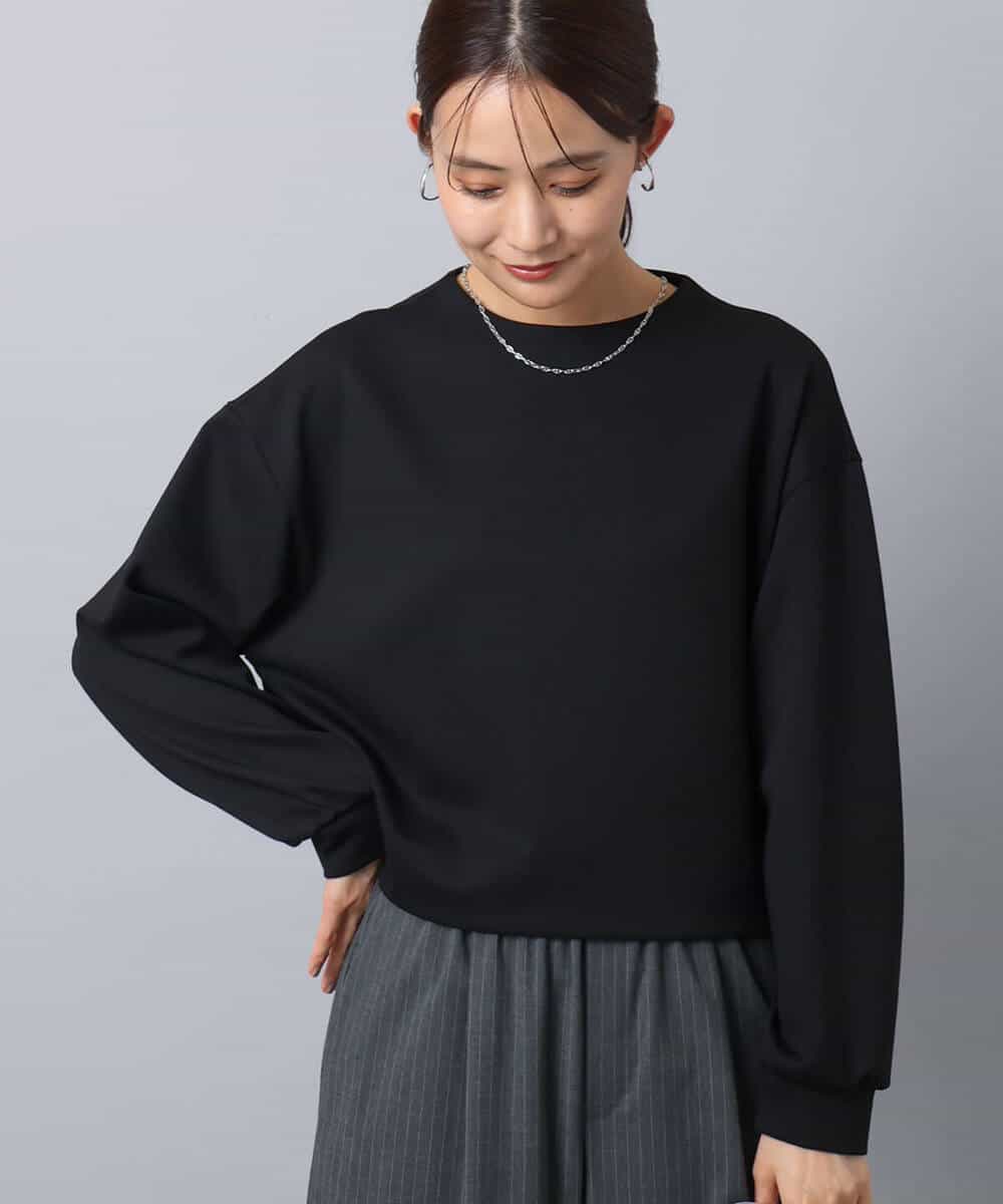 FKKAD30120 MK MICHEL KLEIN(MK ミッシェルクラン) バッグファスナーデザイン ポンチカットソー/洗える ワイン