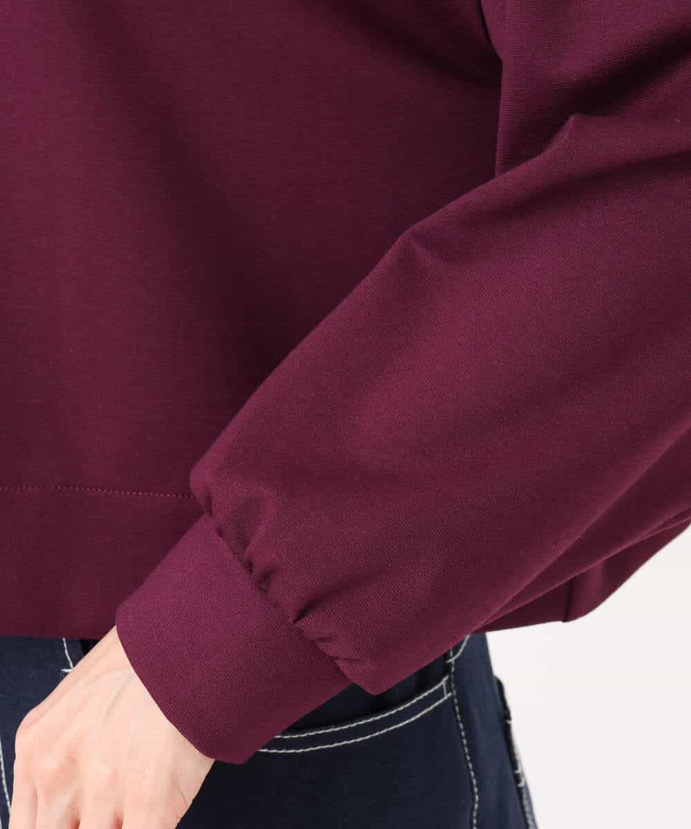 FKKAD30120 MK MICHEL KLEIN(MK ミッシェルクラン) バッグファスナーデザイン ポンチカットソー/洗える ワイン