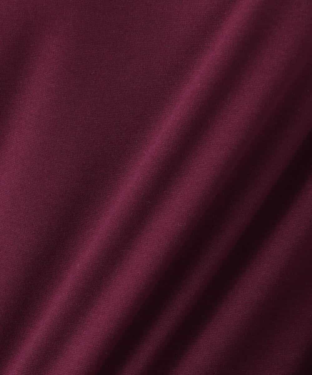 FKKAD30120 MK MICHEL KLEIN(MK ミッシェルクラン) バッグファスナーデザイン ポンチカットソー/洗える ワイン