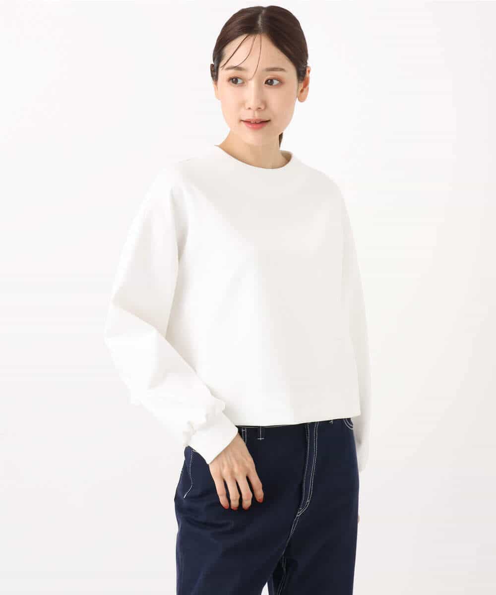 FKKAD30120 MK MICHEL KLEIN(MK ミッシェルクラン) バッグファスナーデザイン ポンチカットソー/洗える ワイン