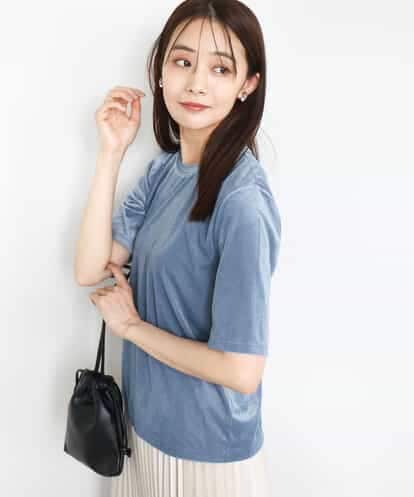 FKKAD33080 MK MICHEL KLEIN シアーベロアTシャツ/洗える