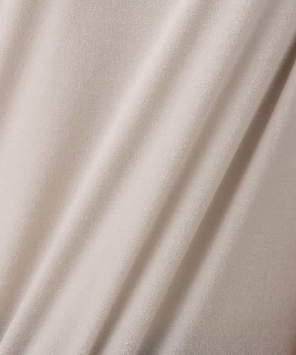 FKKAD33080 MK MICHEL KLEIN(MK ミッシェルクラン) シアーベロアTシャツ/洗える グレージュ