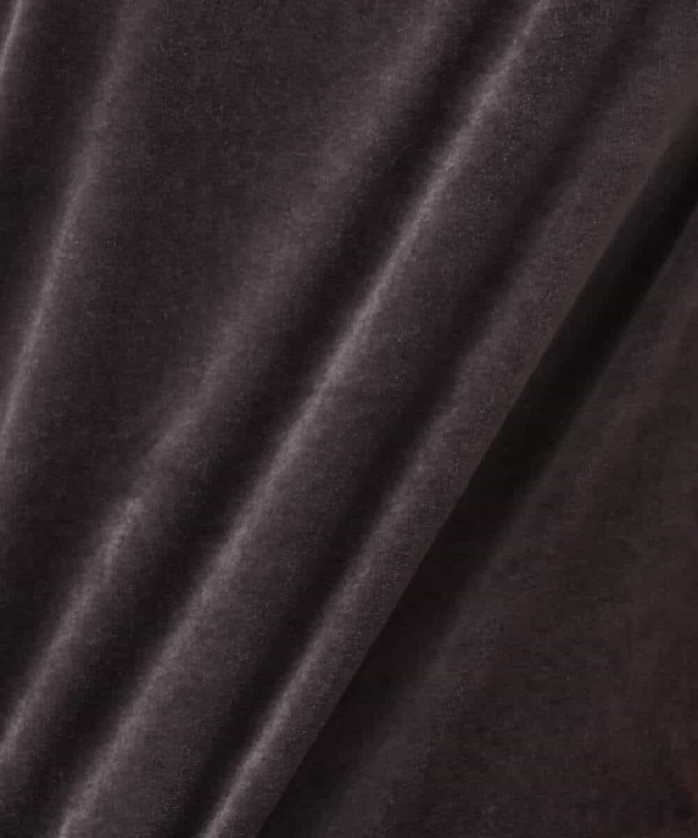 FKKAD33080 MK MICHEL KLEIN(MK ミッシェルクラン) シアーベロアTシャツ/洗える グレージュ