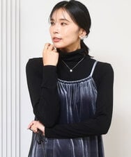 FKKAD35100 MK MICHEL KLEIN(MK ミッシェルクラン) ハイネックシアーカットソー/洗える ブラック