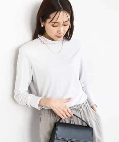 FKKAD35100 MK MICHEL KLEIN ハイネックシアーカットソー/洗える