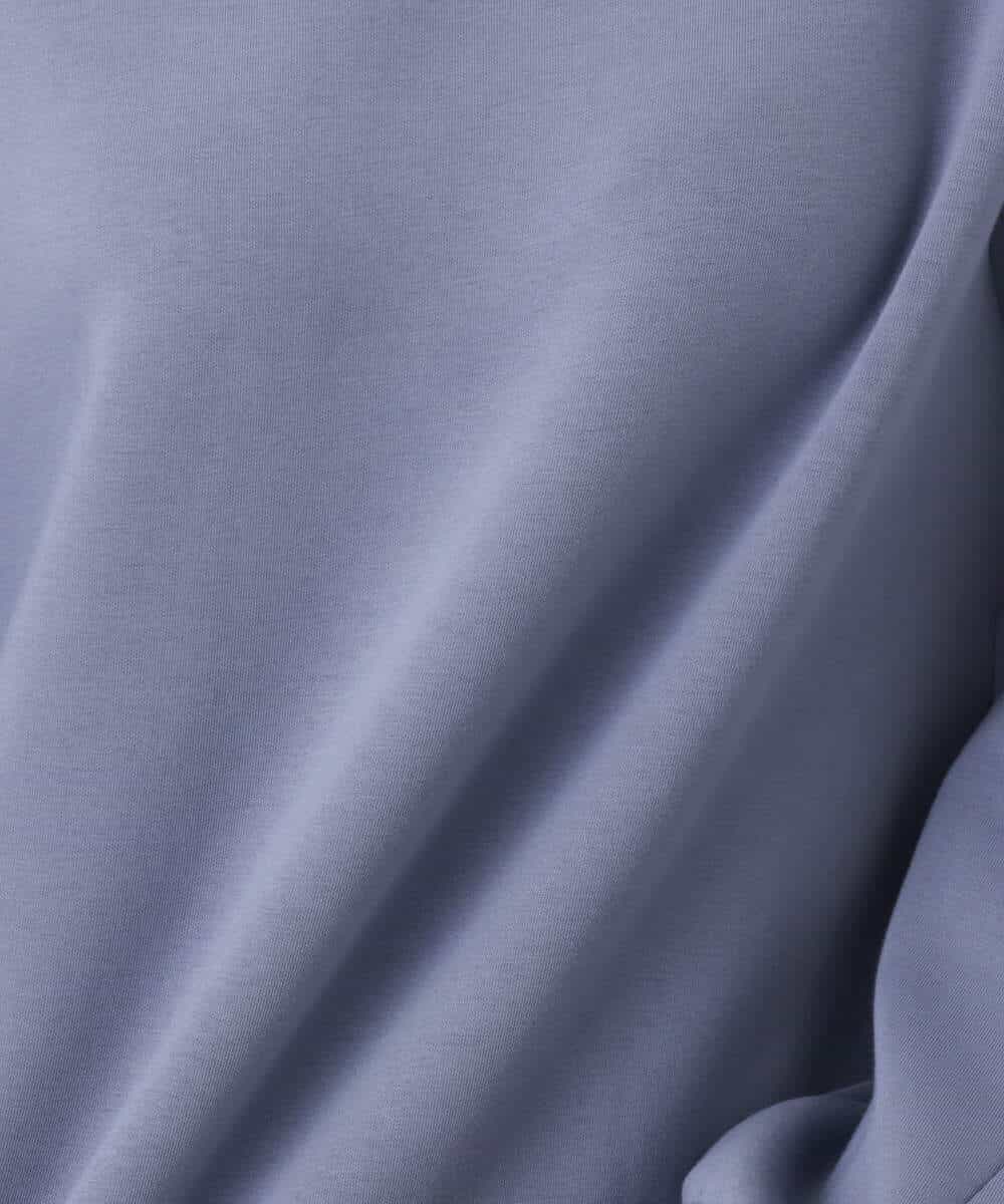 FKKAD43120 MK MICHEL KLEIN(MK ミッシェルクラン) クロップド丈ダンボールプルオーバー/洗える グレイッシュブルー