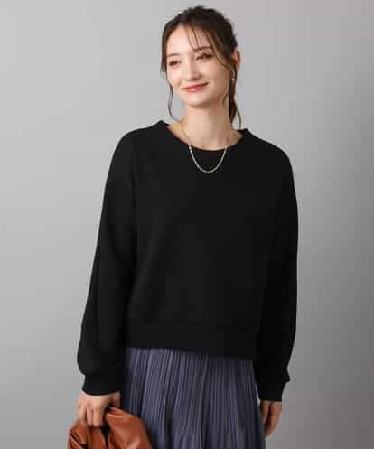 FKKAD43120 MK MICHEL KLEIN クロップド丈ダンボールプルオーバー/洗える