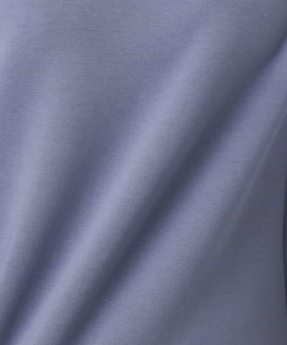 FKKAD44140 MK MICHEL KLEIN(MK ミッシェルクラン) クロップド丈ダンボールフーディー/洗える ライトブルー