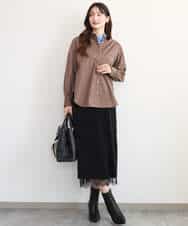 FKKAG35100 MK MICHEL KLEIN(MK ミッシェルクラン) [洗える]ハイネックカットソー ライトブルー