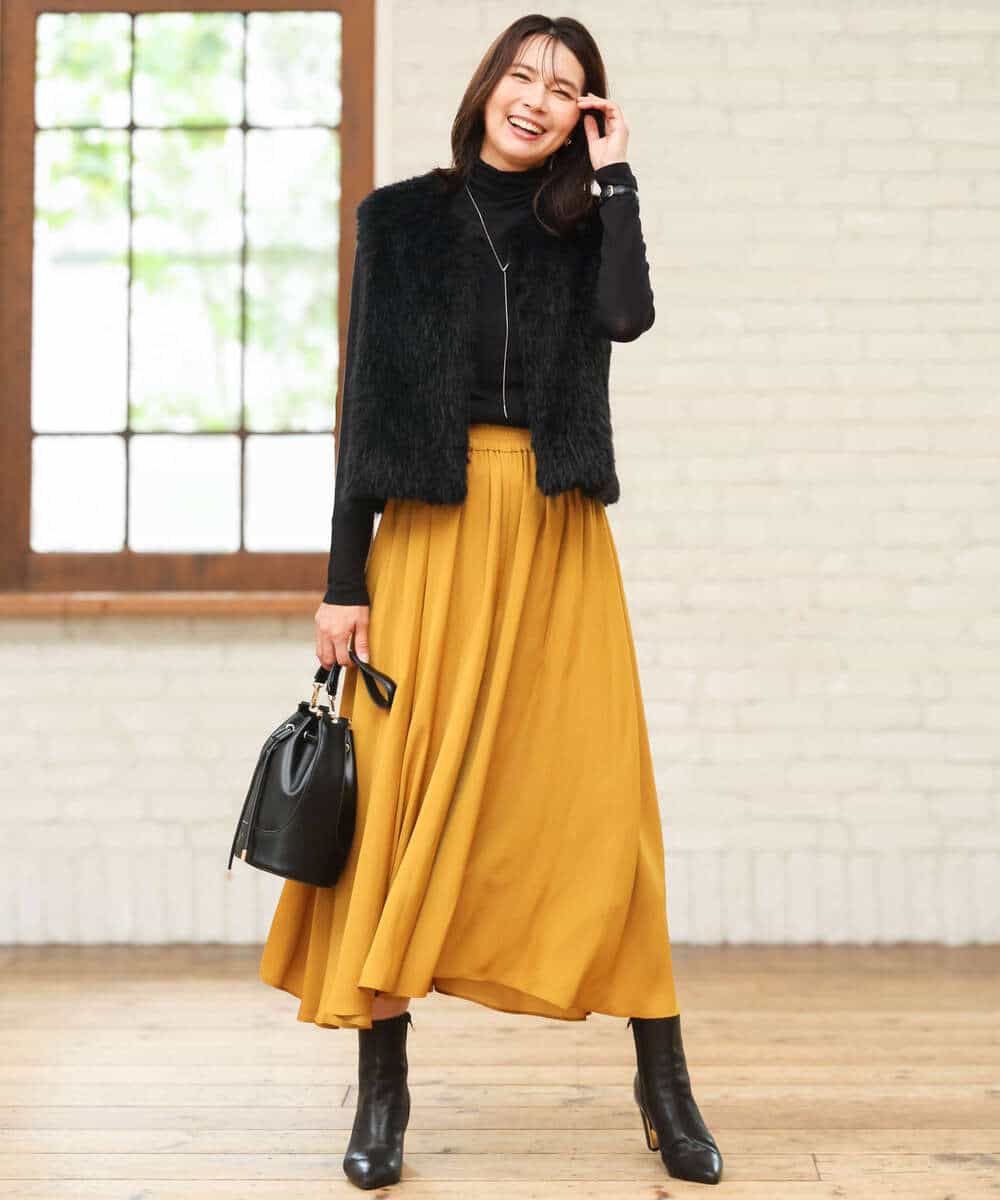 FKKAG35100 MK MICHEL KLEIN(MK ミッシェルクラン) [洗える]ハイネックカットソー ライトブルー