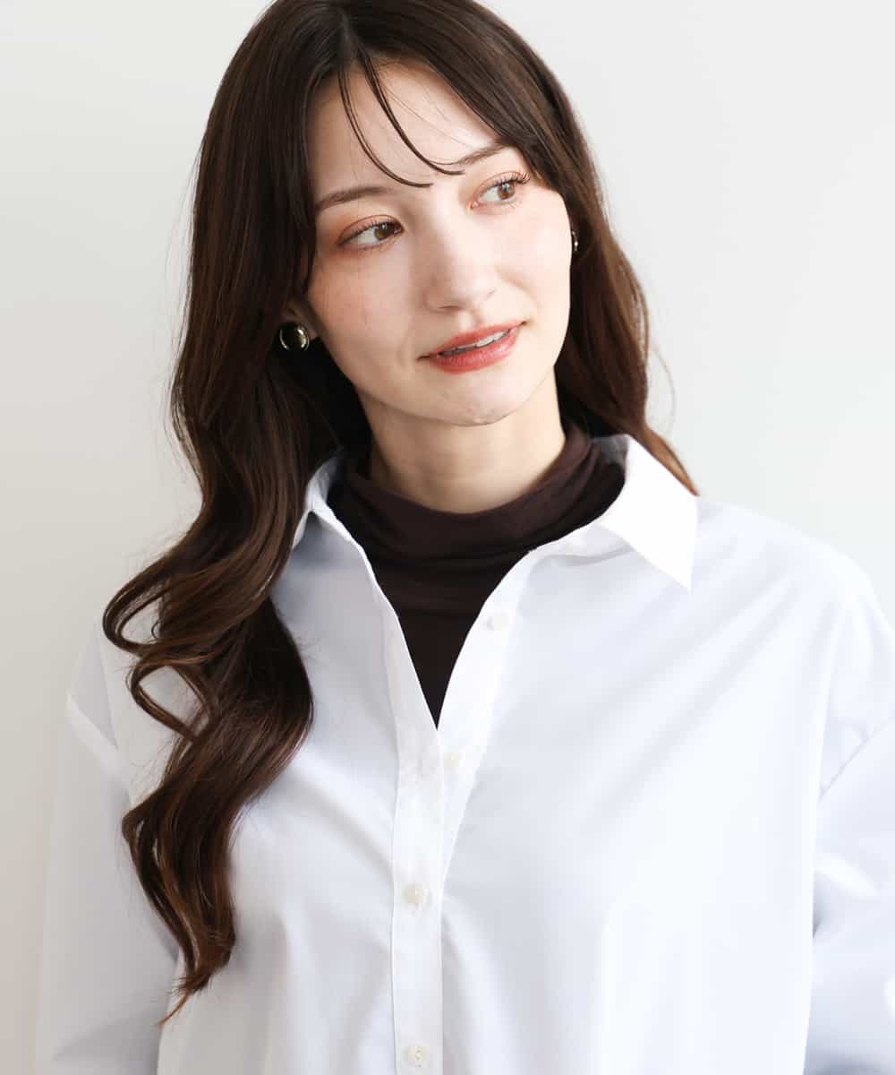 FKKAG35100 MK MICHEL KLEIN(MK ミッシェルクラン) [洗える]ハイネックカットソー ブラウン