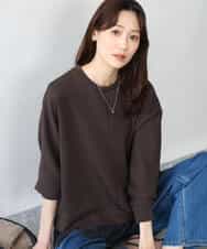 FKKAG41130 MK MICHEL KLEIN(MK ミッシェルクラン) [洗える]レースヘムダンボールカットソー ライトグレー