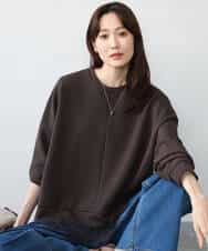 FKKAG41130 MK MICHEL KLEIN(MK ミッシェルクラン) [洗える]レースヘムダンボールカットソー ライトグレー