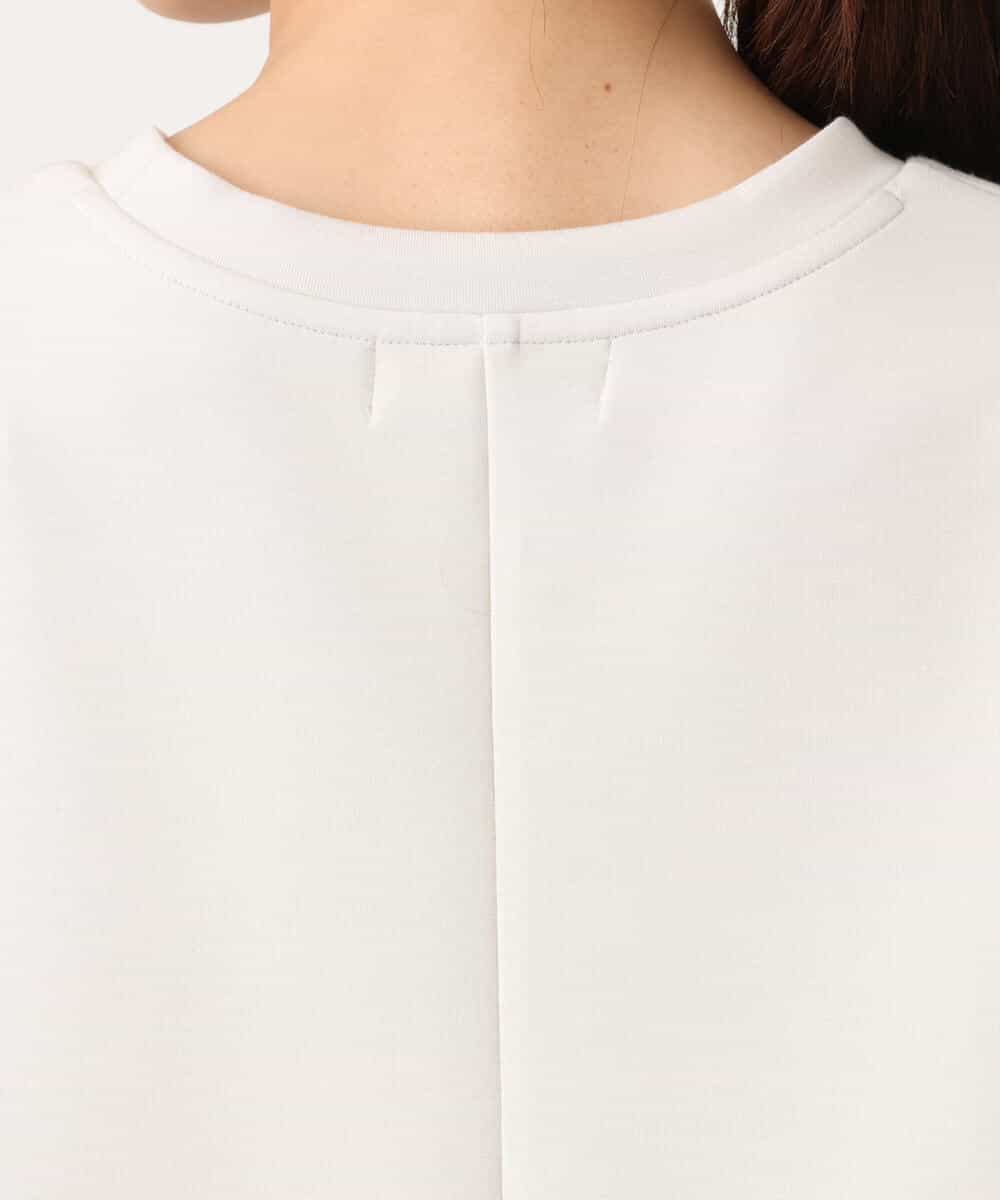 FKKAG41130 MK MICHEL KLEIN(MK ミッシェルクラン) [洗える]レースヘムダンボールカットソー ライトグレー