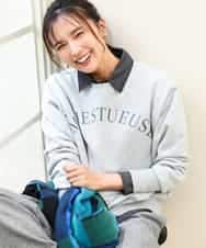 FKKAG50140 MK MICHEL KLEIN(MK ミッシェルクラン) [裏起毛/洗える]ロゴ裏毛スウェット グレー