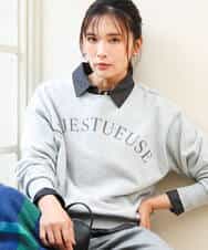 FKKAG50140 MK MICHEL KLEIN(MK ミッシェルクラン) [裏起毛/洗える]ロゴ裏毛スウェット グレー