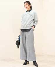 FKKAG50140 MK MICHEL KLEIN(MK ミッシェルクラン) [裏起毛/洗える]ロゴ裏毛スウェット グレー
