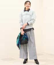 FKKAG50140 MK MICHEL KLEIN(MK ミッシェルクラン) [裏起毛/洗える]ロゴ裏毛スウェット グレー