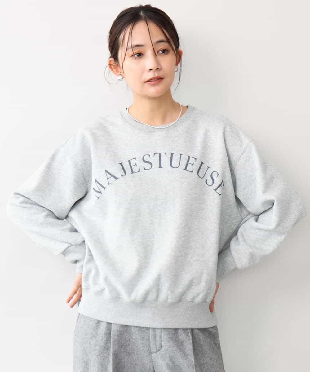 FKKAG50140 MK MICHEL KLEIN(MK ミッシェルクラン) [裏起毛/洗える]ロゴ裏毛スウェット グレー