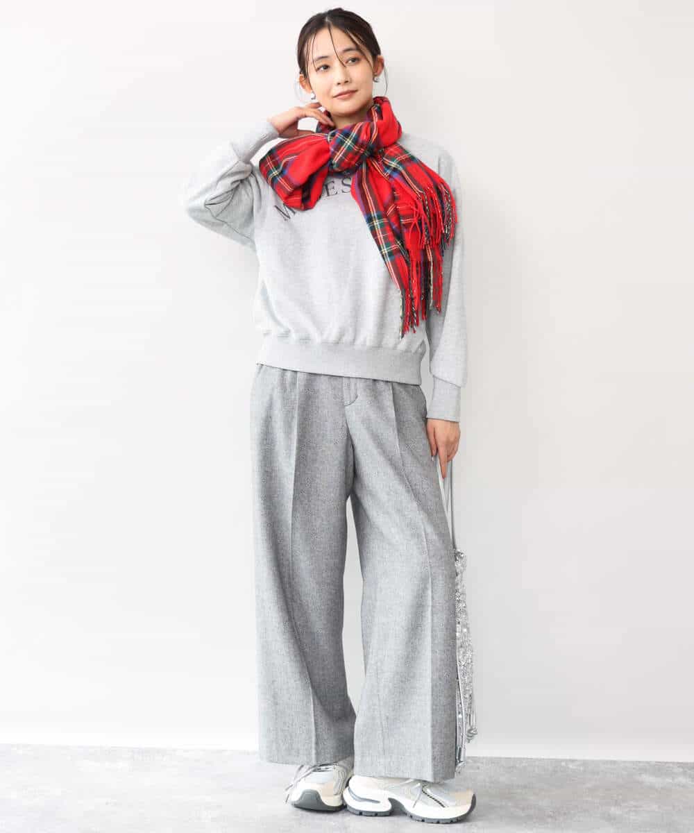 FKKAG50140 MK MICHEL KLEIN(MK ミッシェルクラン) [裏起毛/洗える]ロゴ裏毛スウェット グレー