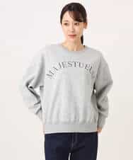 FKKAG50140 MK MICHEL KLEIN(MK ミッシェルクラン) [裏起毛/洗える]ロゴ裏毛スウェット グレー