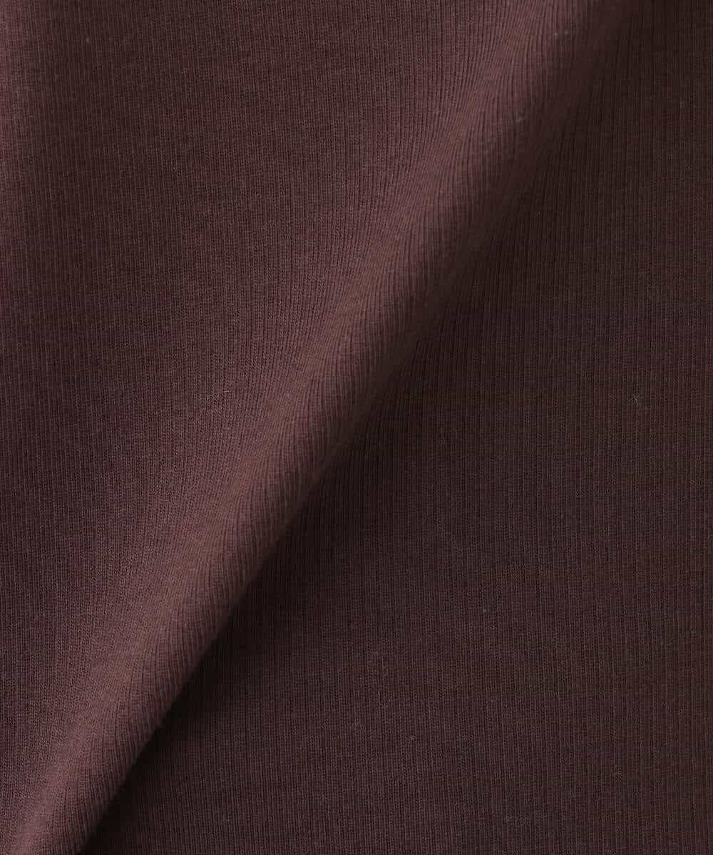 FKKAV23090 MK MICHEL KLEIN(MK ミッシェルクラン) 細リブカットソー/洗える ブラウン
