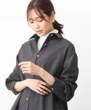 FKKFV11070 MK MICHEL KLEIN(MK ミッシェルクラン) シアーコットンハイネックカットソー/洗える ミントブルー