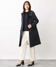 FKKFV11070 MK MICHEL KLEIN(MK ミッシェルクラン) シアーコットンハイネックカットソー/洗える ミントブルー