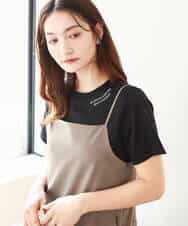 FKKGA40080 MK MICHEL KLEIN(MK ミッシェルクラン) 刺繍ロゴTシャツ/接触冷感/UVカット/洗える ホワイト