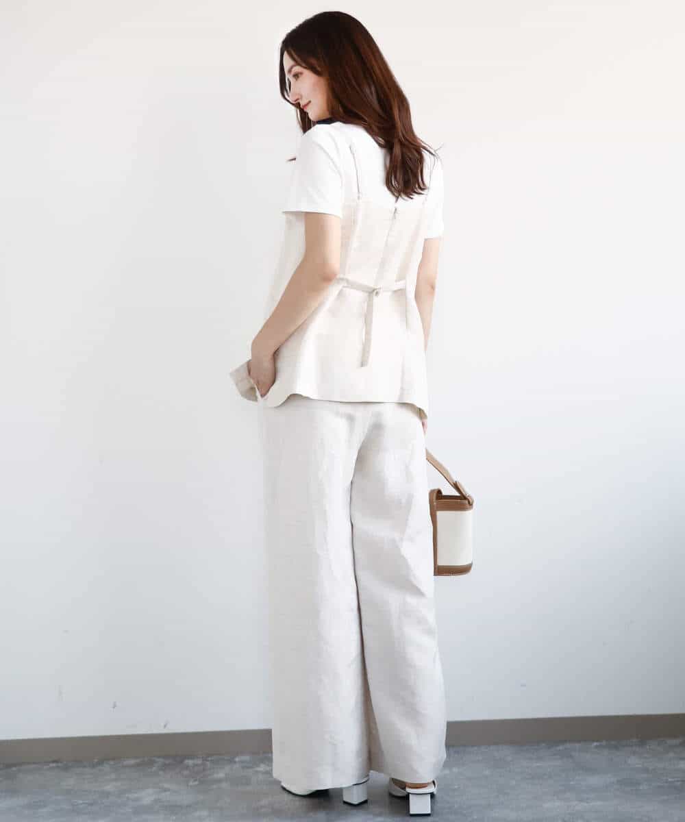 FKKGA40080 MK MICHEL KLEIN(MK ミッシェルクラン) 刺繍ロゴTシャツ/接触冷感/UVカット/洗える ホワイト