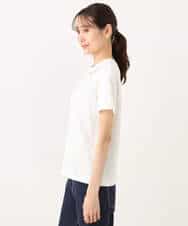 FKKGA40080 MK MICHEL KLEIN(MK ミッシェルクラン) 刺繍ロゴTシャツ/接触冷感/UVカット/洗える ホワイト