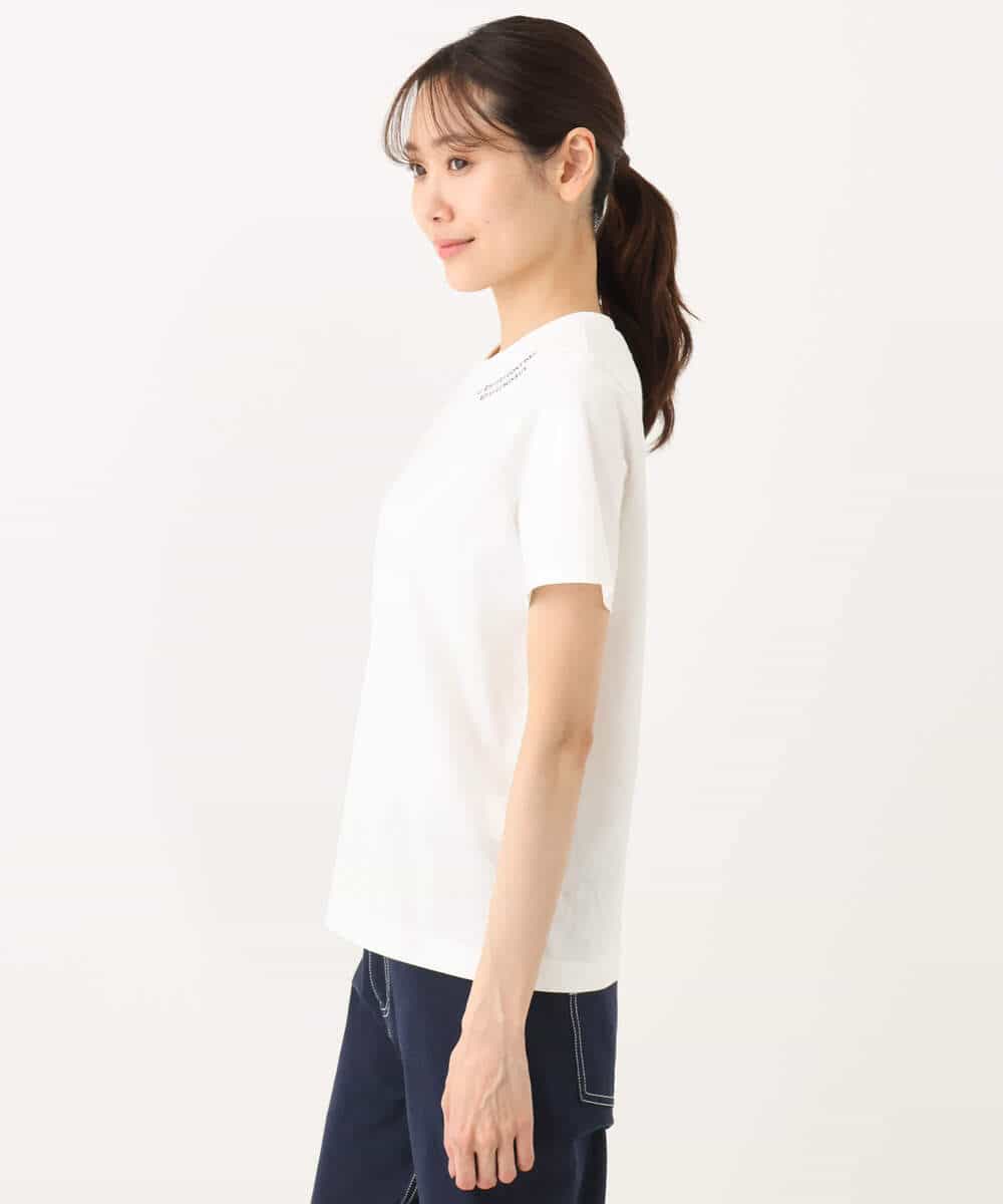 FKKGA40080 MK MICHEL KLEIN(MK ミッシェルクラン) 刺繍ロゴTシャツ/接触冷感/UVカット/洗える ホワイト