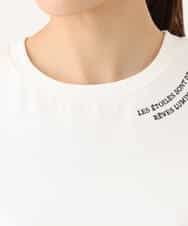 FKKGA40080 MK MICHEL KLEIN(MK ミッシェルクラン) 刺繍ロゴTシャツ/接触冷感/UVカット/洗える ホワイト