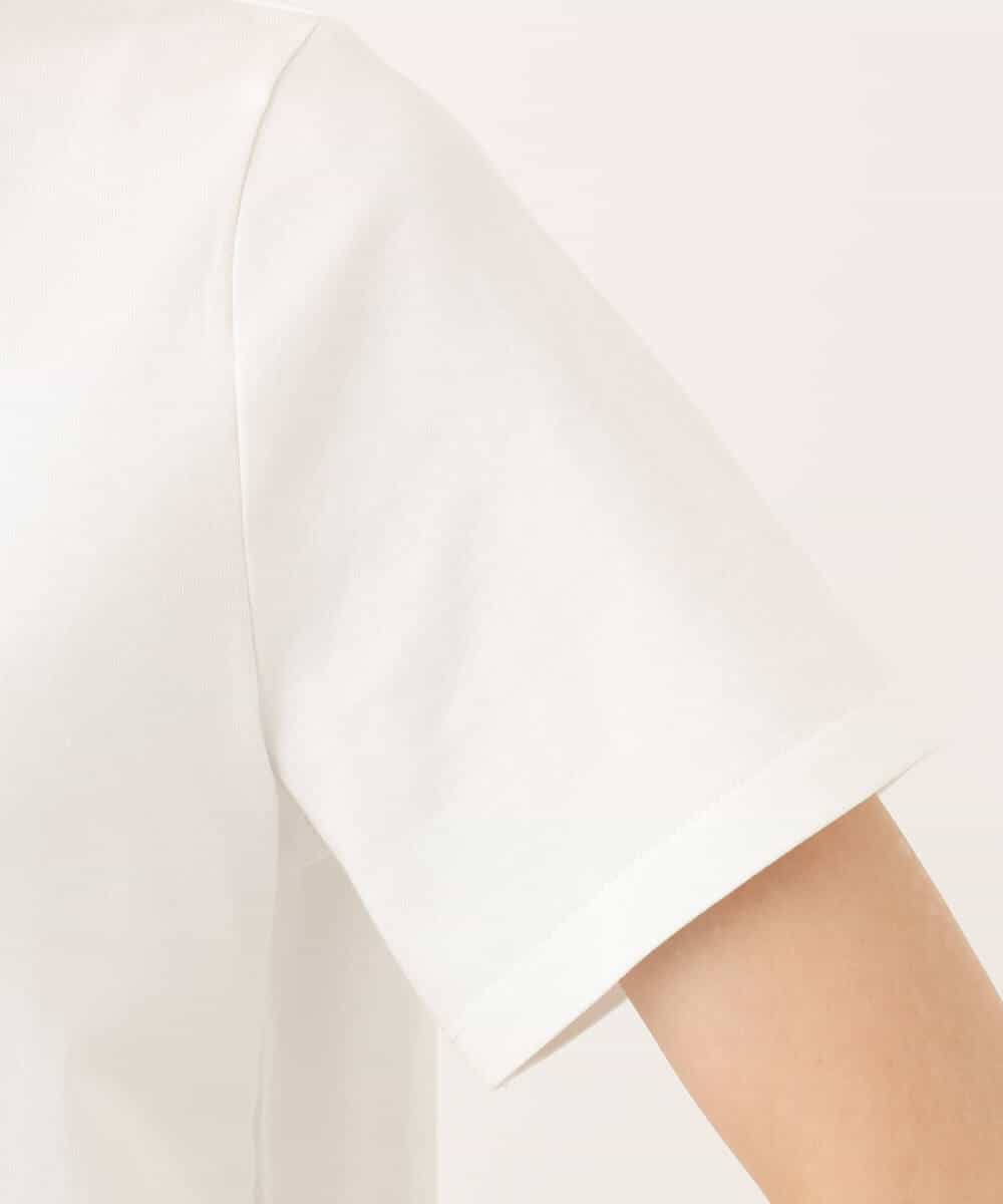 FKKGA40080 MK MICHEL KLEIN(MK ミッシェルクラン) 刺繍ロゴTシャツ/接触冷感/UVカット/洗える ホワイト