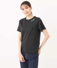 FKKGA40080 MK MICHEL KLEIN(MK ミッシェルクラン) 刺繍ロゴTシャツ/接触冷感/UVカット/洗える ホワイト