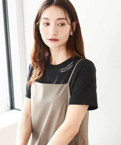 FKKGA40080 MK MICHEL KLEIN 刺繍ロゴTシャツ/接触冷感/UVカット/洗える