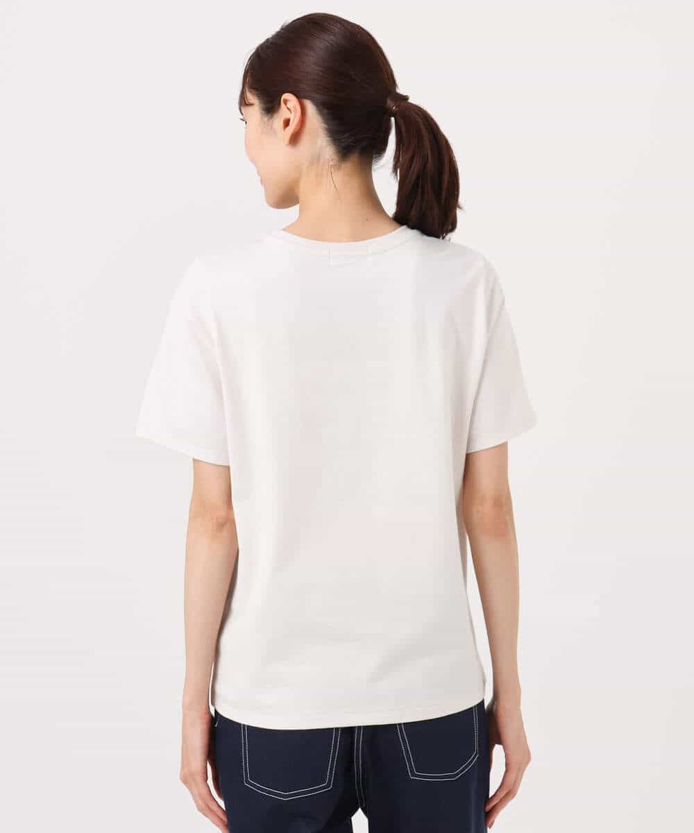 FKKGD30090 MK MICHEL KLEIN(MK ミッシェルクラン) ビーズ刺繍ロゴTシャツ/洗える ベージュ