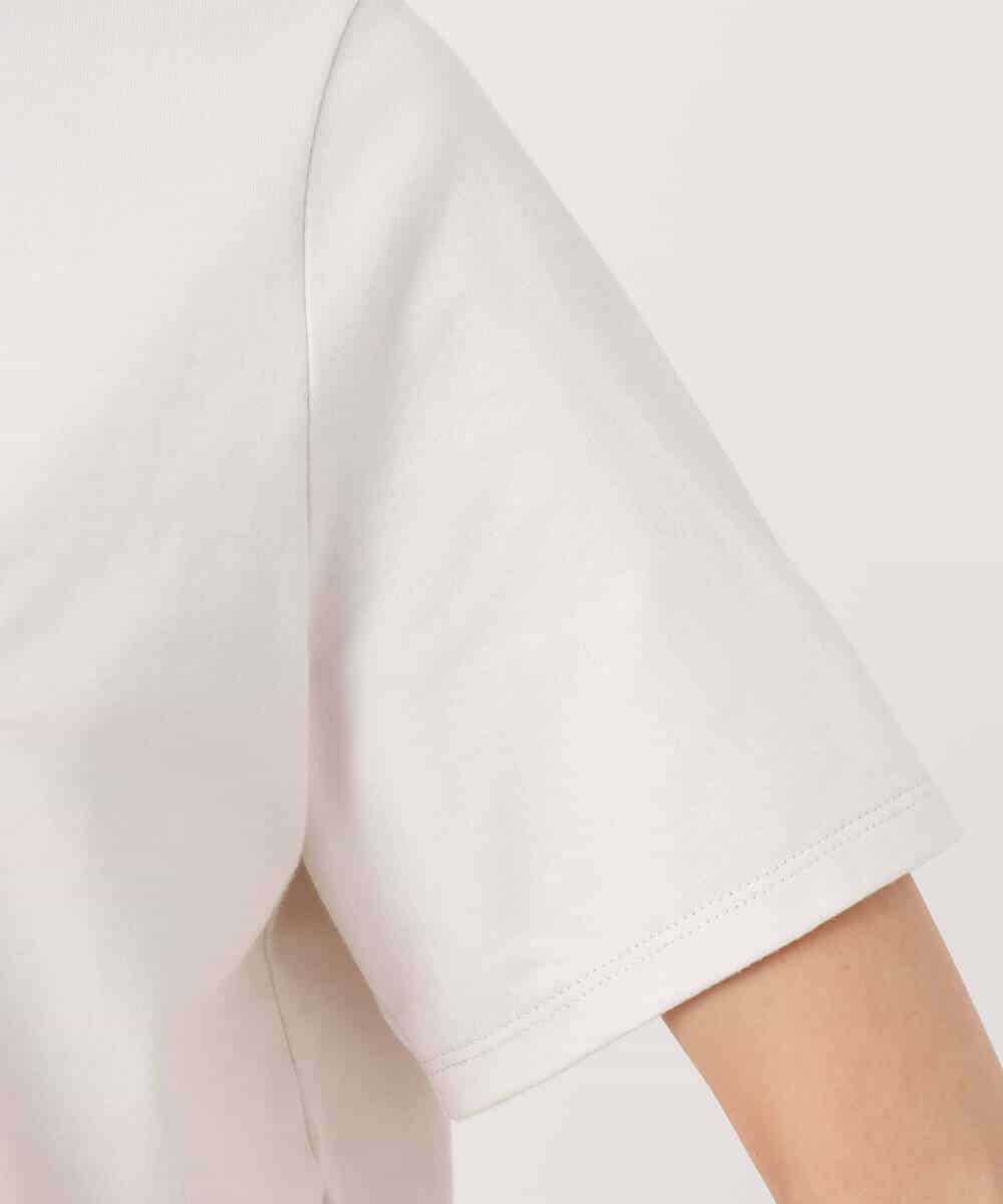 FKKGD30090 MK MICHEL KLEIN(MK ミッシェルクラン) ビーズ刺繍ロゴTシャツ/洗える ベージュ