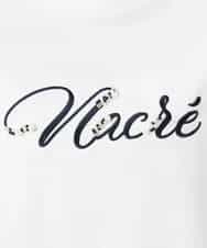 FKKGD30090 MK MICHEL KLEIN(MK ミッシェルクラン) ビーズ刺繍ロゴTシャツ/洗える ベージュ