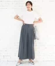 FKKGD30090 MK MICHEL KLEIN(MK ミッシェルクラン) [洗える]ビーズ刺繍ロゴTシャツ ベージュ