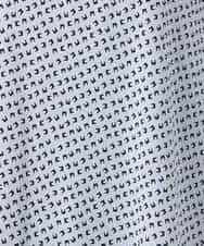 FKKGD31140 MK MICHEL KLEIN(MK ミッシェルクラン) 幾何柄ボウタイジャージーカットソー/洗える ライトブルー