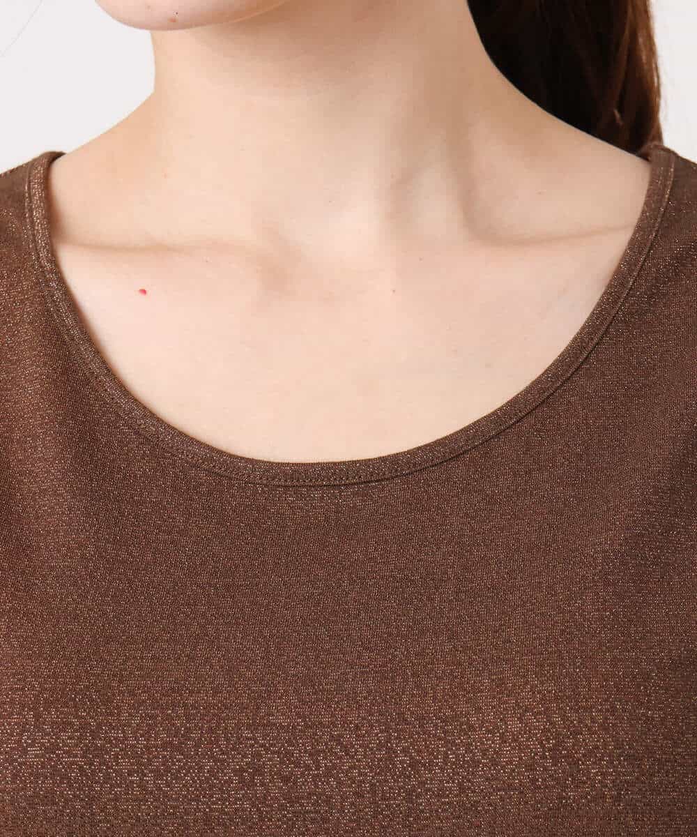 FKKGD32045 MK MICHEL KLEIN(MK ミッシェルクラン) ラメタンクトップ/UVカット/洗える ブラウン